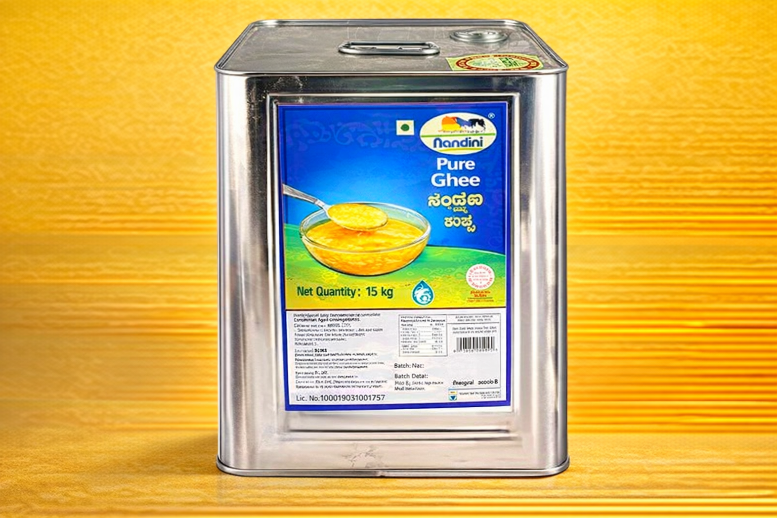 Nandini Pure Ghee 15 Kg Teen