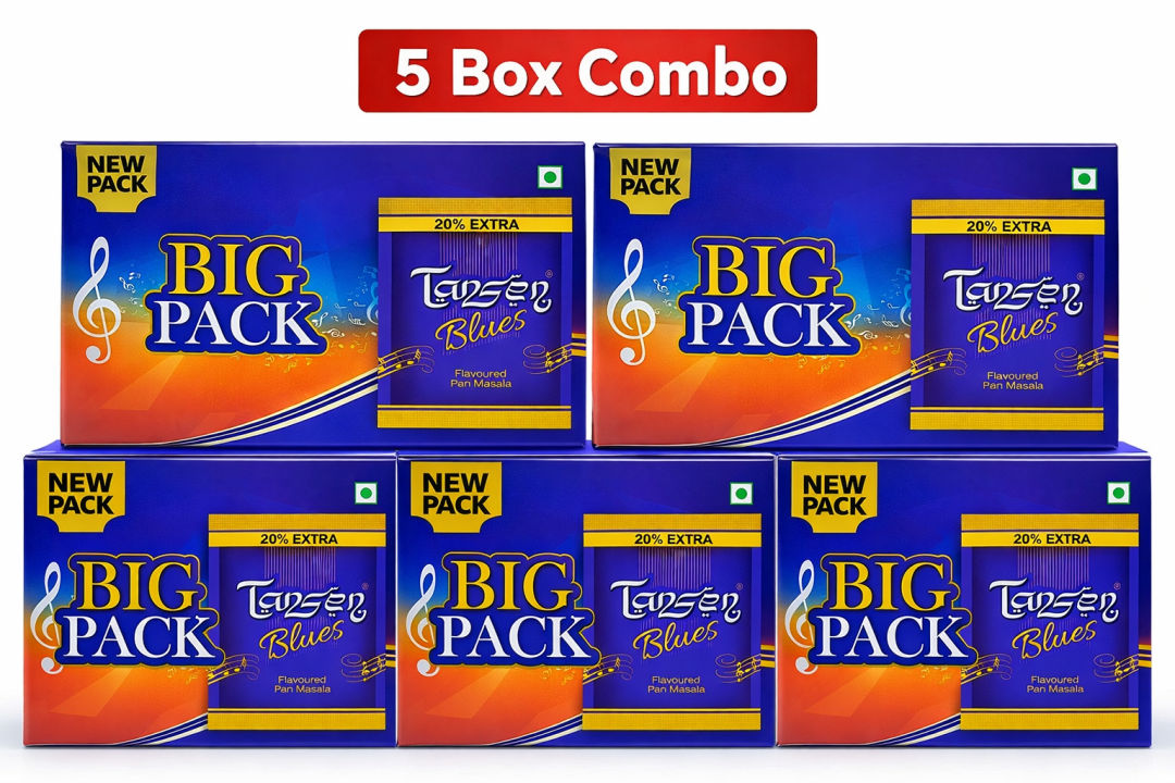 Tansen Pan Masala 20 Rs Box 11 Pouch In One Box 5 Box Combo